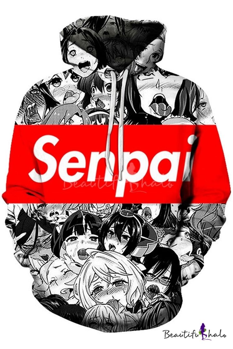 Social 3D SENPAI Letter Comic Ahegao Figure Printed Black and White ...