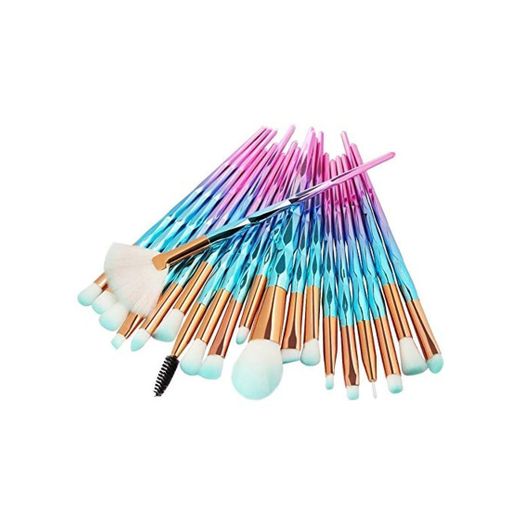 ZRDY MAANGE 20 Unids Mujeres Maquillaje Pinceles Set Polvo Fundación Pincel Sombra