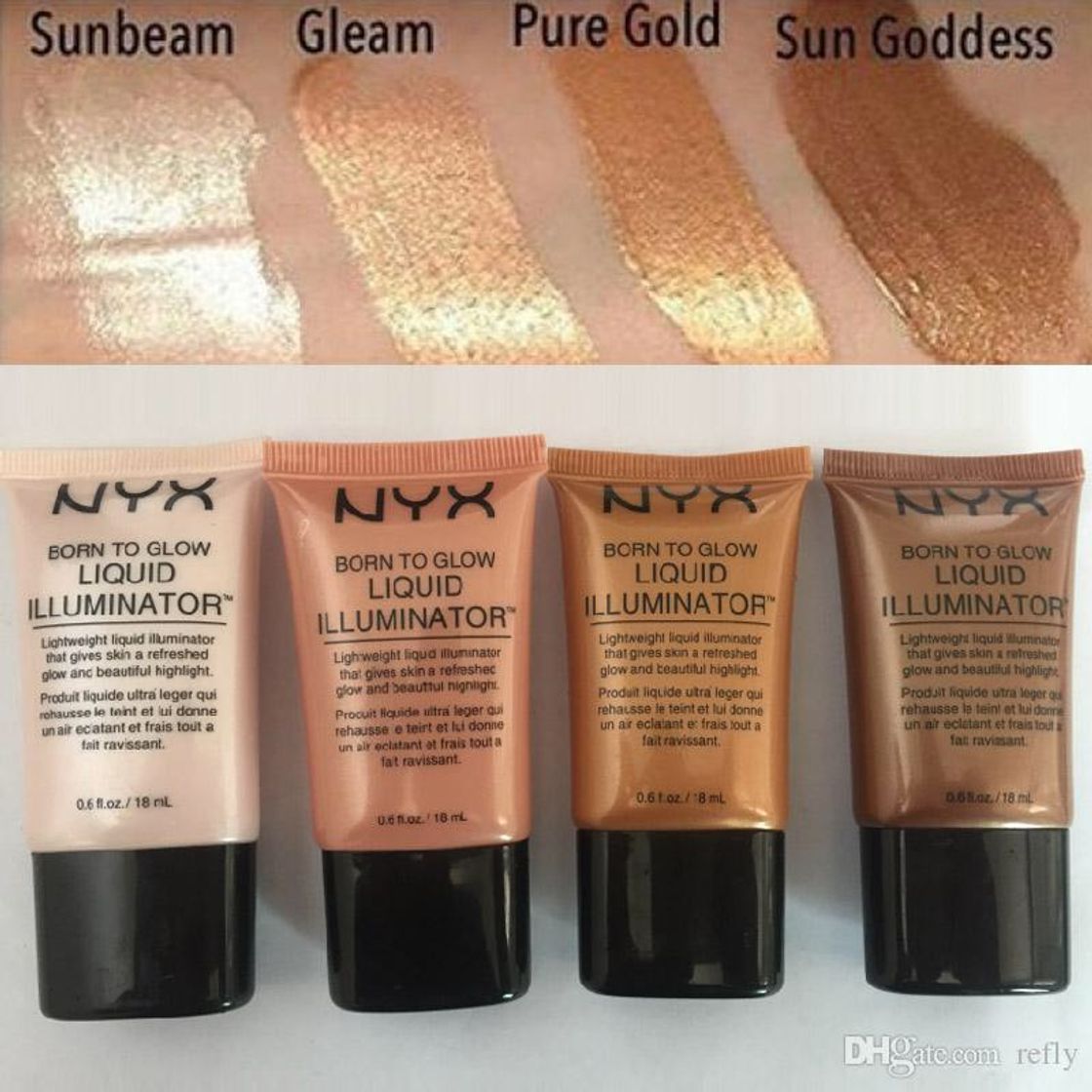 Beauty NYX Professional Makeup Iluminador líquido Born to Glow Liquid Illuminator, Maquillaje fluido