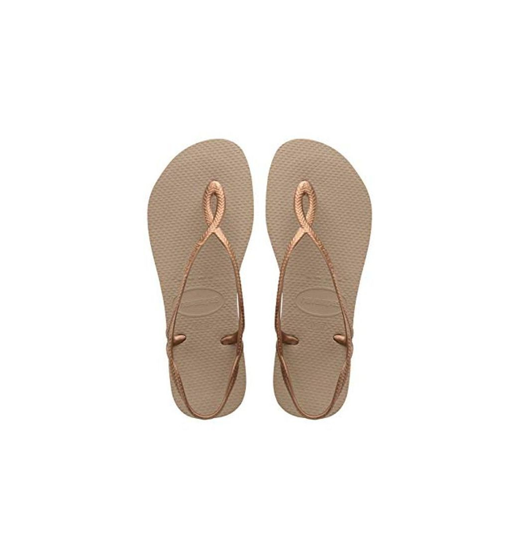 Social Havaianas Luna, Sandalias para Mujer, Dorado