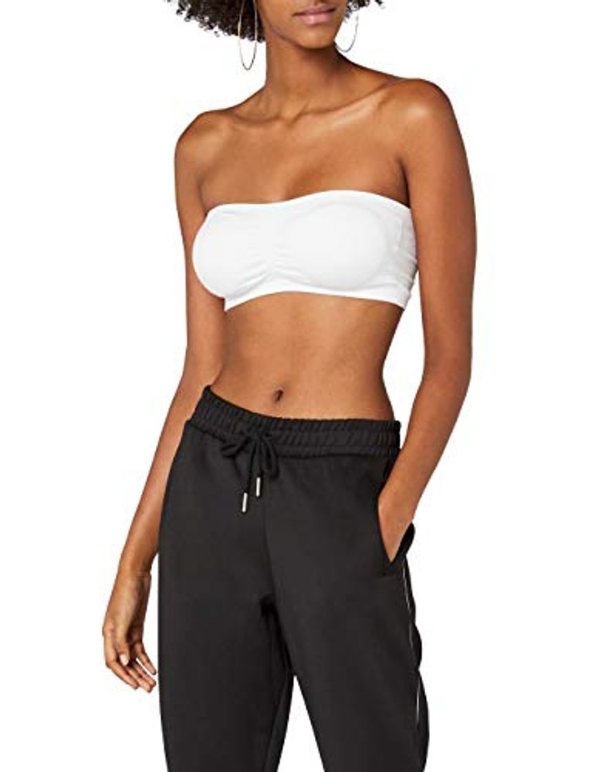 Social Urban Classics Ladies Pads Bandeau, Top para Mujer, Blanco
