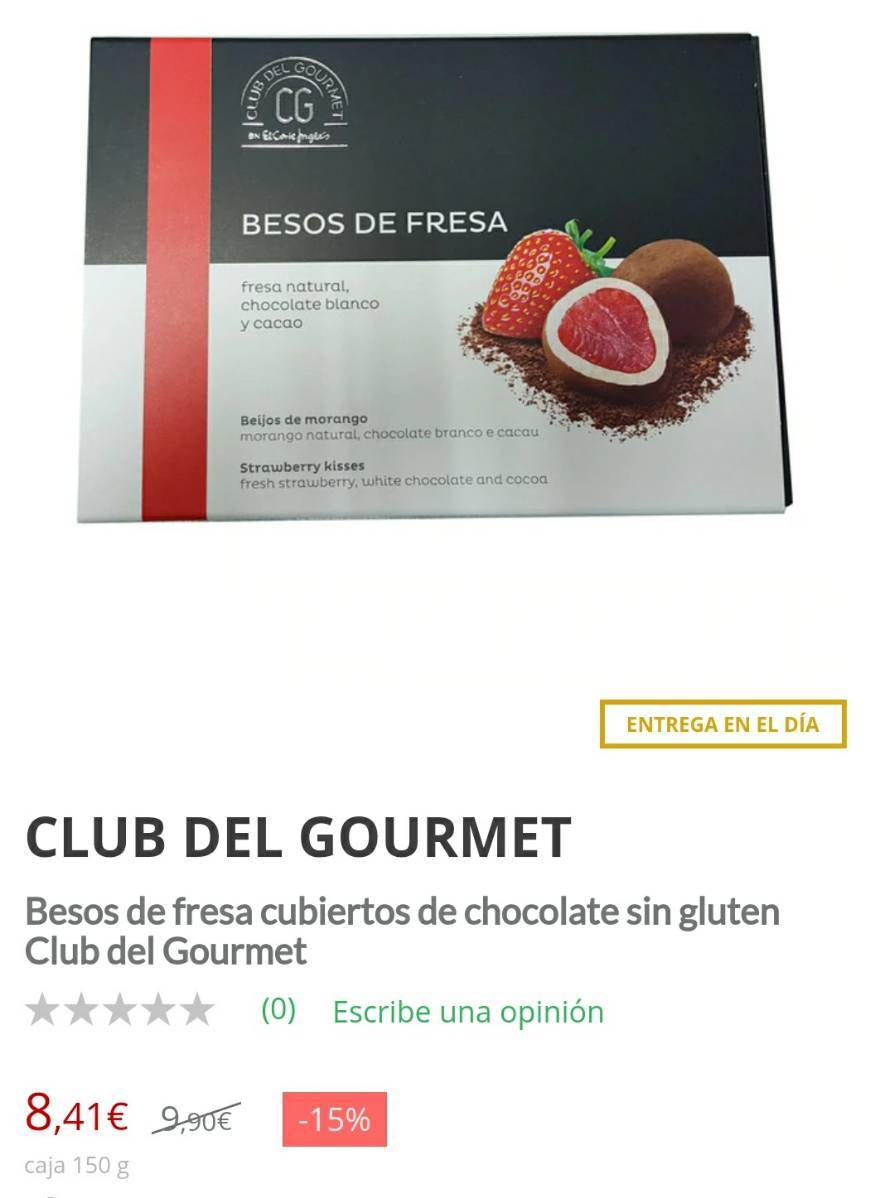 Moda Besos de fresa cubiertos de chocolate sin gluten Club del Gourmet ...