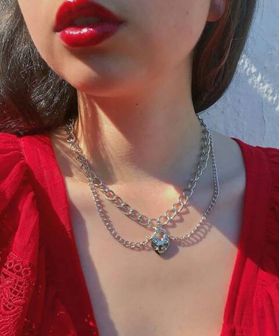 Moda Heart Lock Necklace 