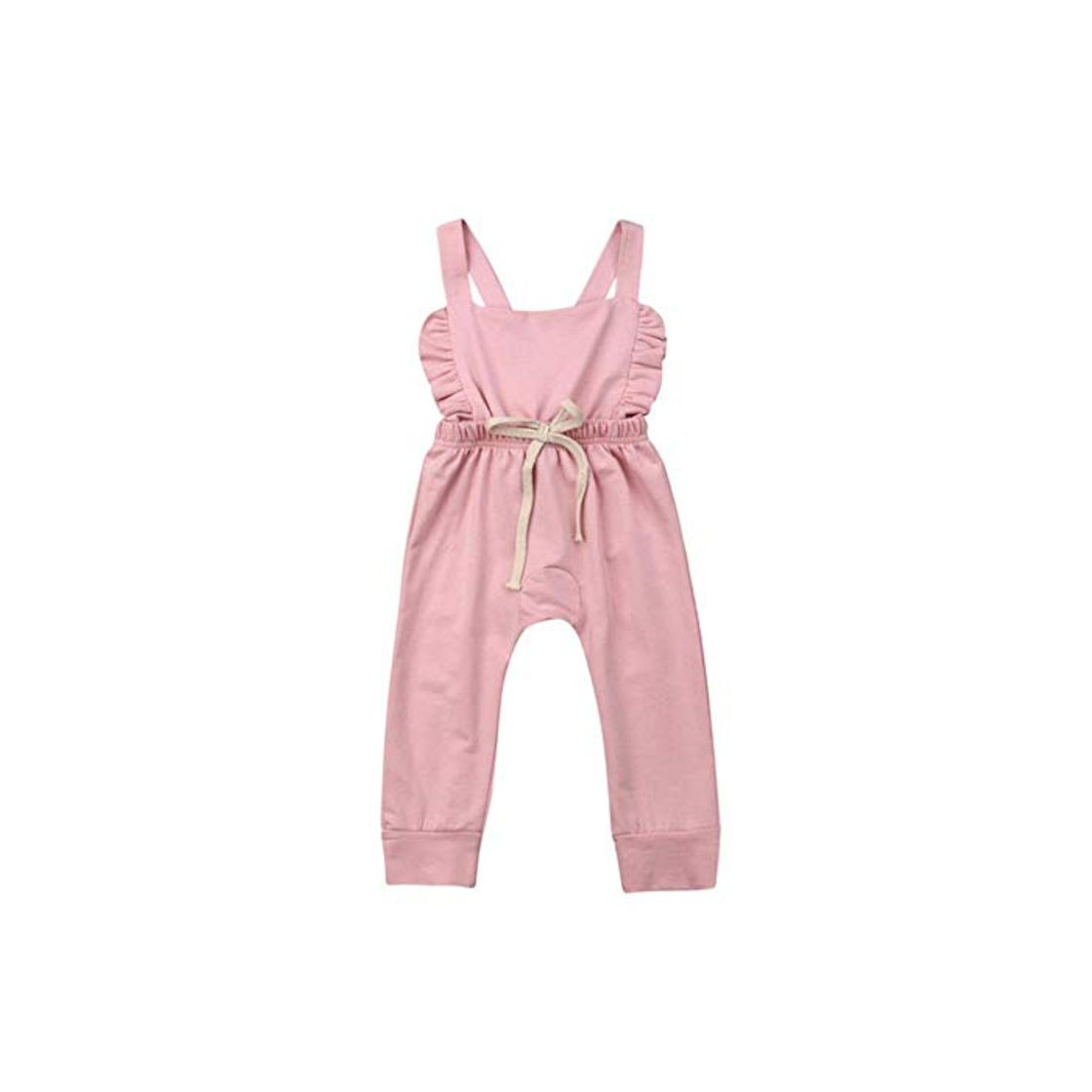 Product Lili Newborn Baby Clothes Backless Striped Ruffle Romper Overalls Jumpsuit Clothes Baby