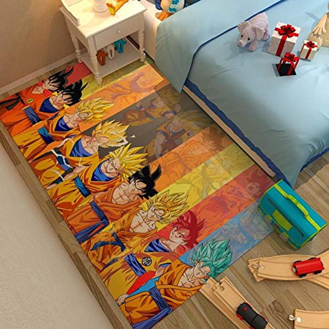 Products MENGTIAN Alfombra de salón Dormitorio Dragon Ball Goku Antideslizante Antideslizante Alfombra multitamaño