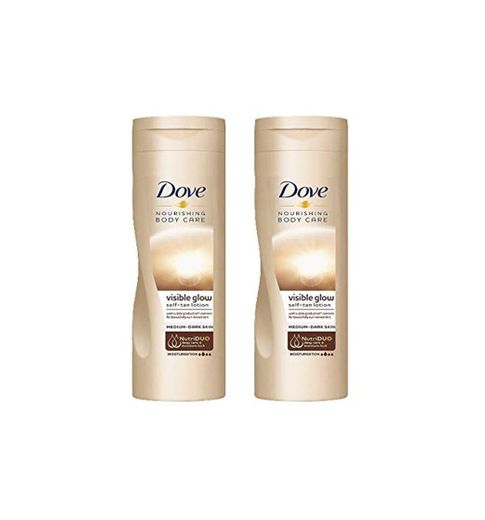 Dove Summer Glow - Loción de cuerpo autobronceadora, de color claro a