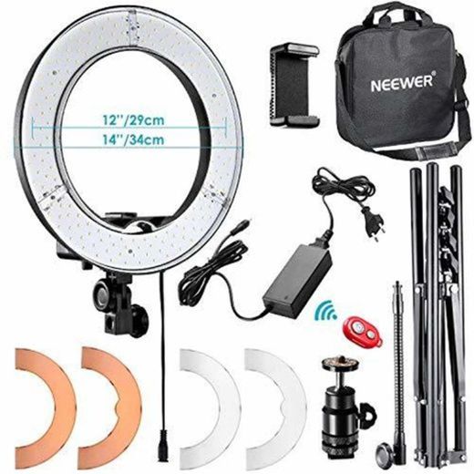 Neewer 36cm Exterior LED Anillo de Luz 36W 5500K con Soporte de