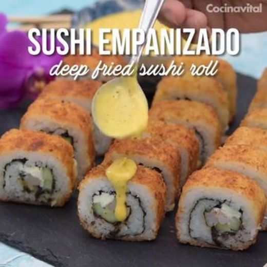 Sushi empanizado de camarón