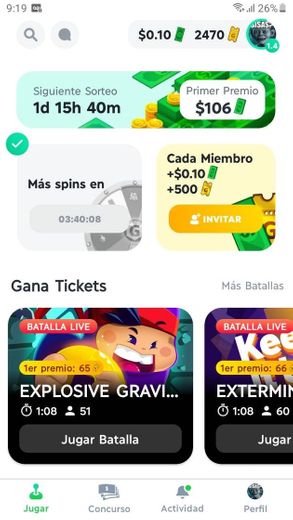 Otra App para ganar dinero jugando mini juegos divertidos