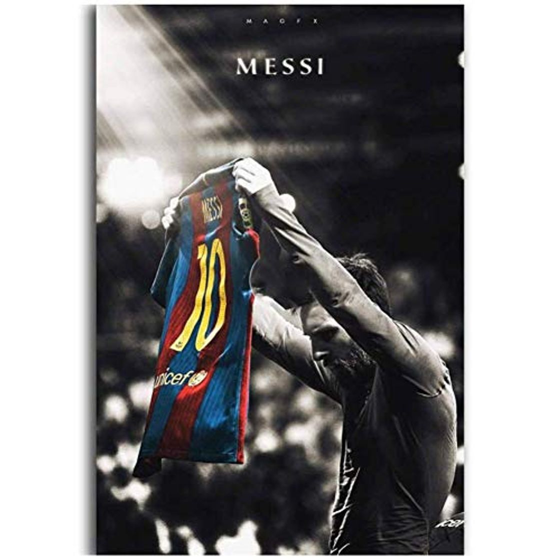 Products Lionel Messi Fútbol Fútbol Super Clásico Tela de seda Cartel de la