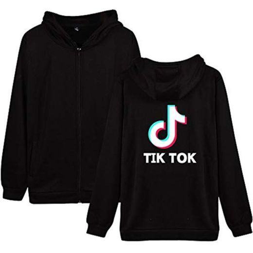 TIK Tok Chaqueta con Capucha y Cremallera Mujer Hombre Sudadera Unisex Blazer Manga Larga Abrigos Otoño Invierno Pullover Hip Hop Jersey Hoodie Cardigan Jaqueta Jumper Top Jacket C00605WY071S