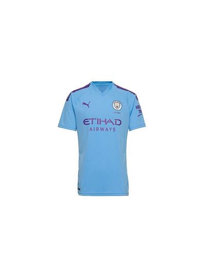 Puma Men's MCFC HOME Shirt Replica SS with Sponsor Logo Jersey