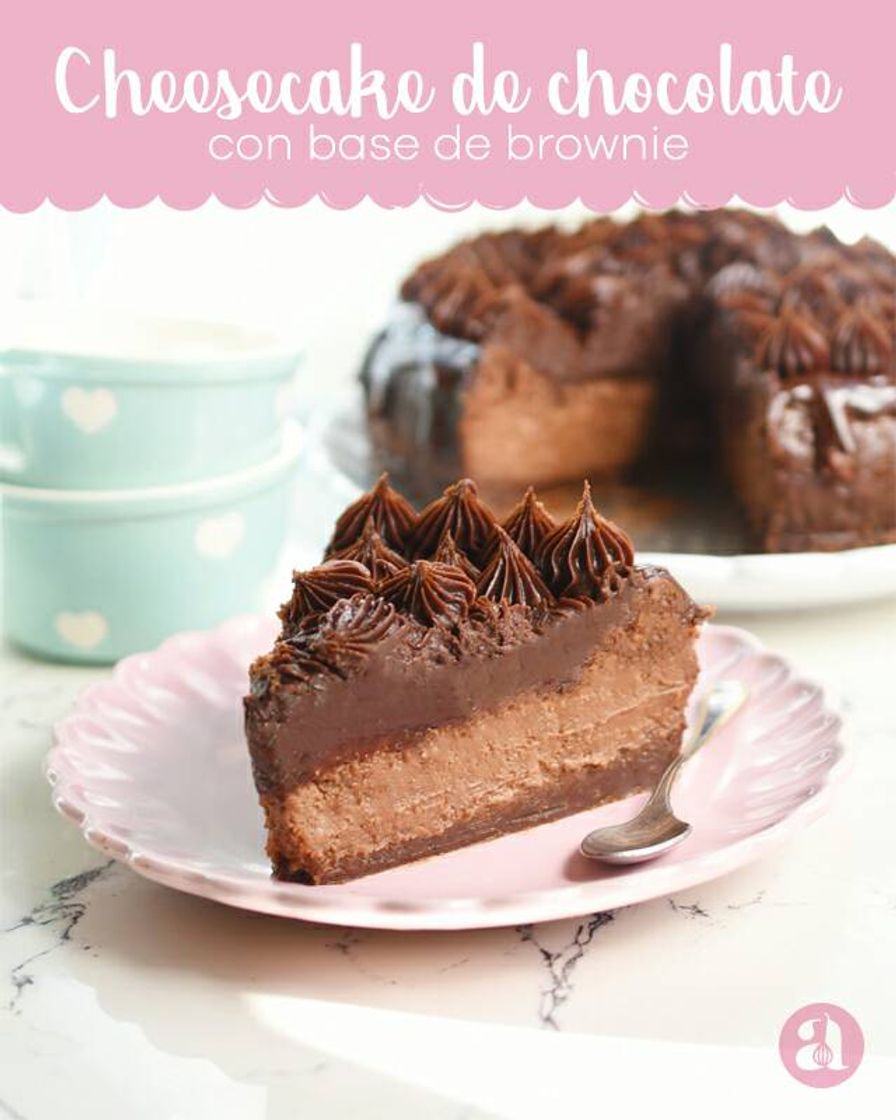 Social 🍰🍫🎂❤Cheesecake de chocolate con base de brownie❤🍰🍫🎂