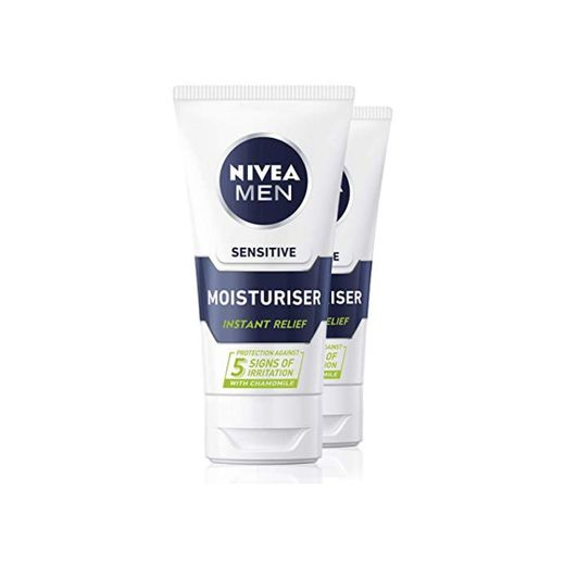 Nivea men - Extra soothing moisture, crema hidratante, pack de 2