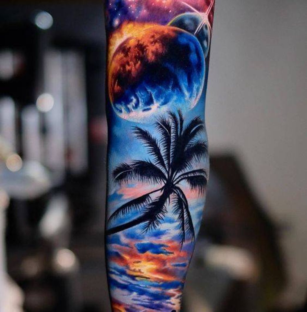 Moda Tatuagens colorida