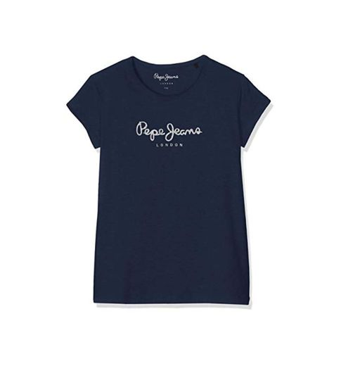 Pepe Jeans Hana Glitter S/s Camiseta, Azul