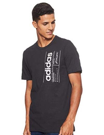 adidas M BB T Camiseta de Manga Corta, Hombre, Black