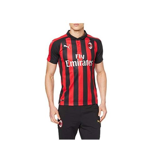 PUMA AC Milan Home Camisetas de equipación, Hombre, Negro