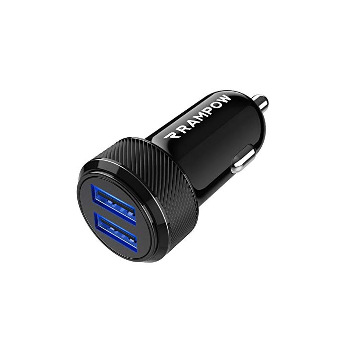 Electrónica RAMPOW Cargador Coche Doble Puerto con LED