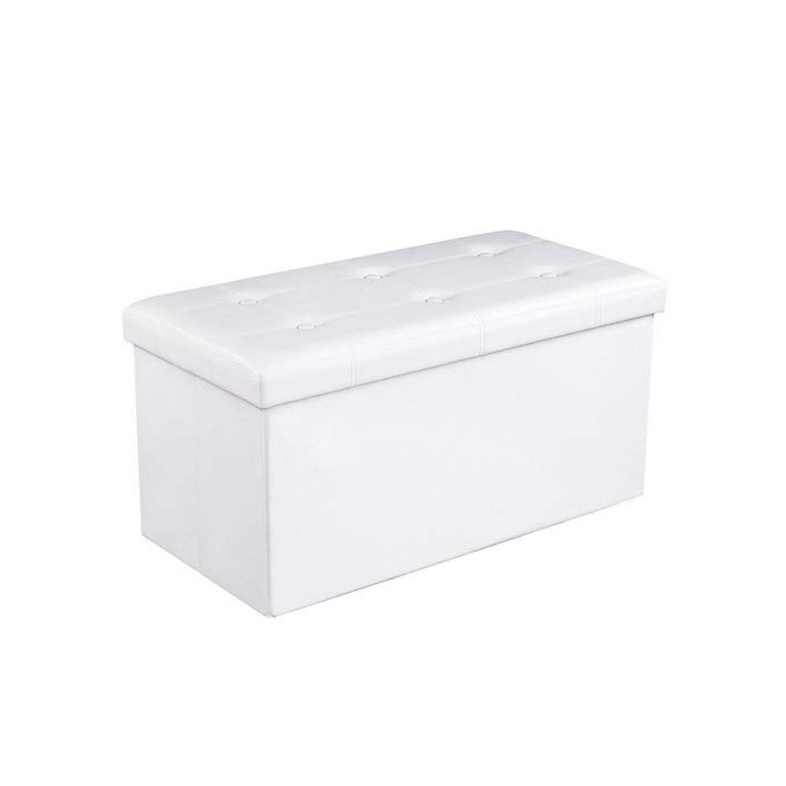 Social SONGMICS Baúl Puff Taburete para almacenaje Plegable Carga máxima de 300 kg