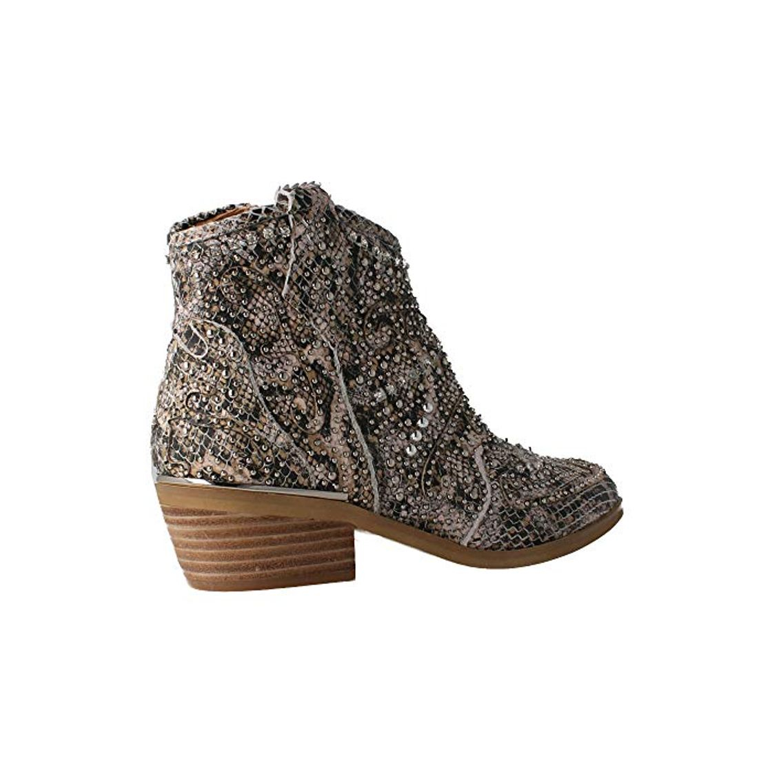 Social Alma en Pena V20032 - Botin Estilo Tejano con Pedreria EN Piel