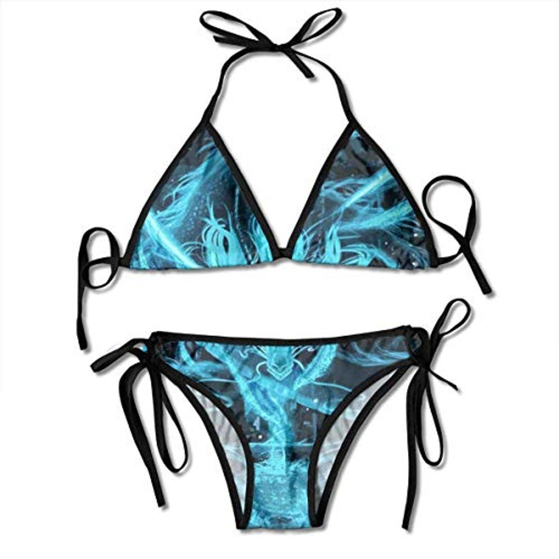 Product Kirin Dragon Womans Traje de baño Sexy de Dos Piezas Lazo Bikini Lateral Traje de baño Traje de baño Traje de Talla única Más