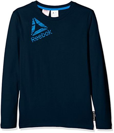 Reebok B Es Ls Camiseta Manga Larga, Hombre, Azul