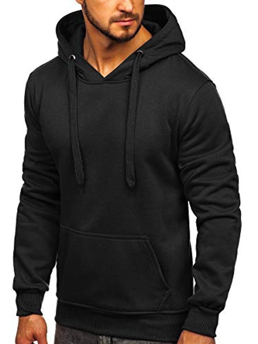 Productos BOLF Hombre Sudadera Básica Unicolor Hoodie con Capucha J