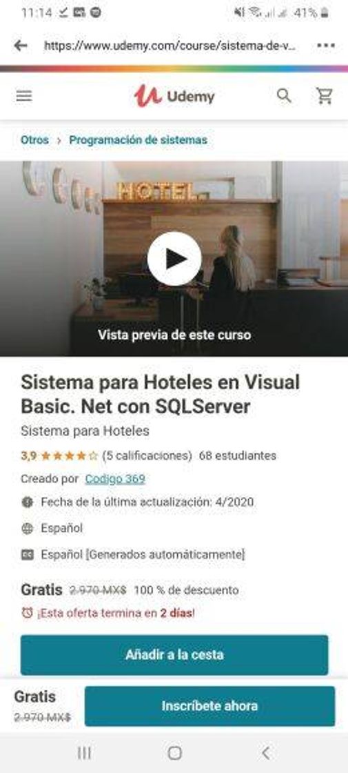 Social Curso Sistema para hoteles visual basic