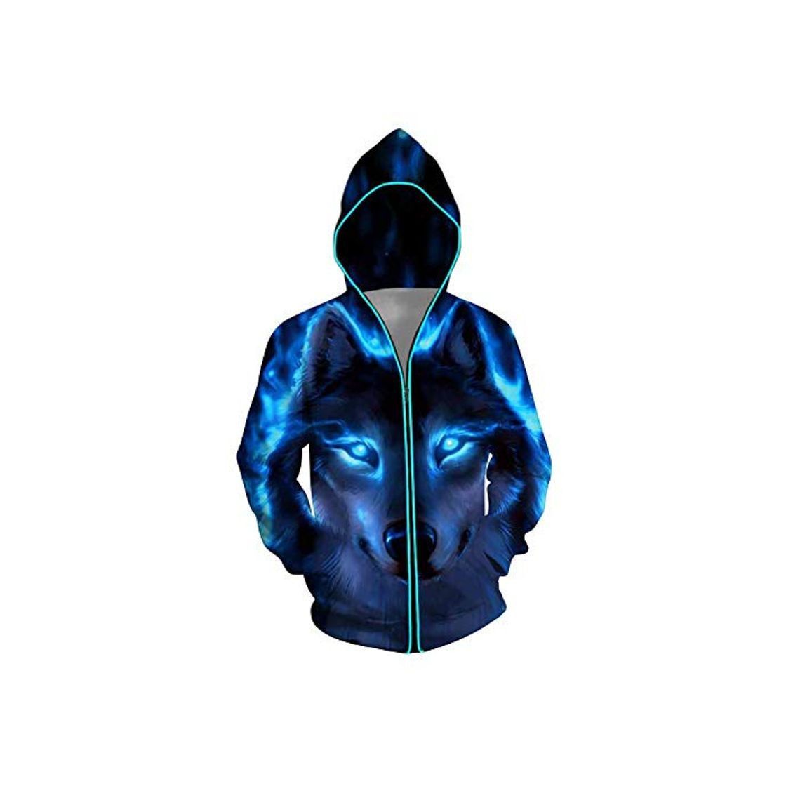 Producto weiwei Unisex Cremallera Sudadera con Capucha 3D Estampado