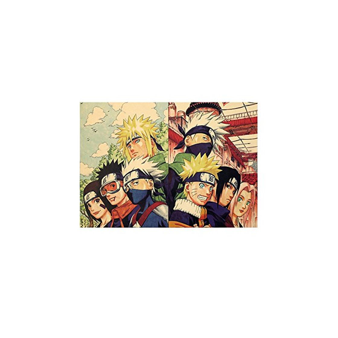 Product Haushele OFD Anime Poster Naruto Retro Kraft Paper Kraft Poster Bar Dormitorio Sala de Estar Decoración de la Pared