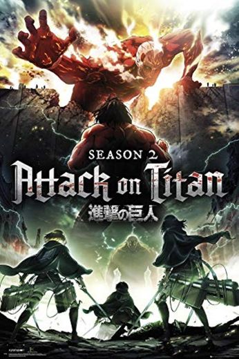 Close Up Póster Attack On Titan - Segunda Temporada [Key Art]