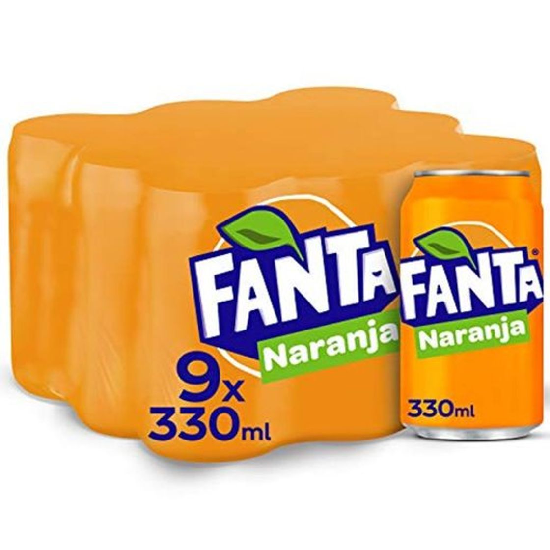 Product Fanta - Naranja, Refresco con gas, 330 ml