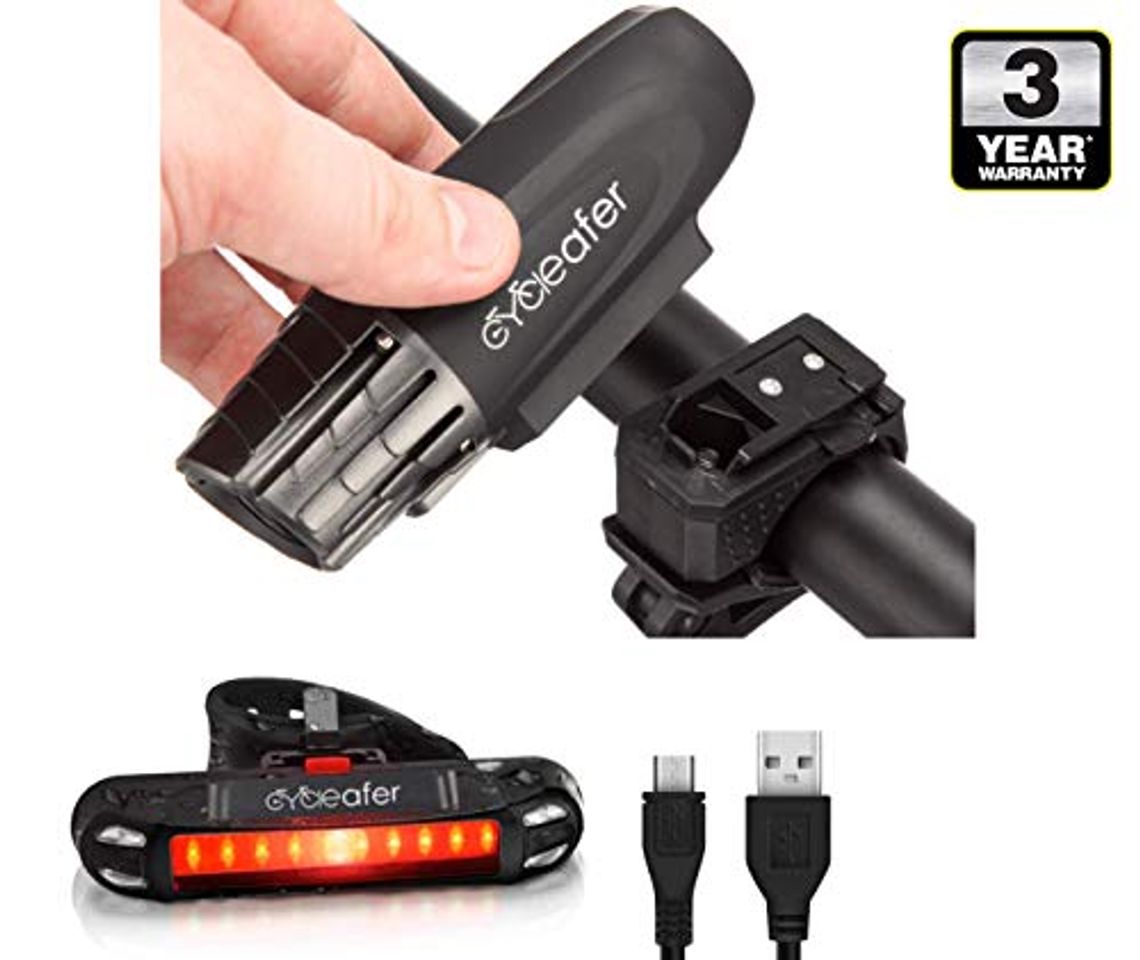 Producto Cycleafer® Luz Bicicleta Recargable USB