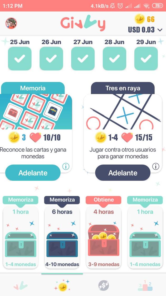 Apps Givvy App. Dinero jugando