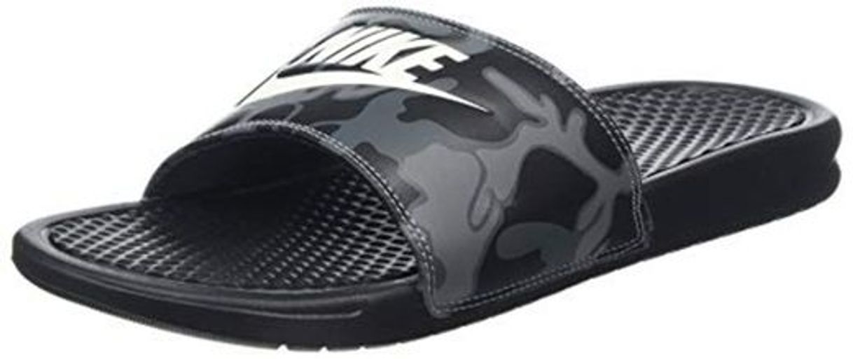 Social Nike Benassi JDI Print, Zapatos de Playa y Piscina para Hombre, Negro
