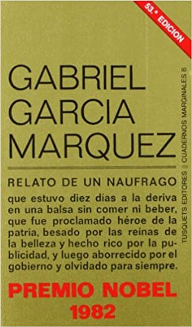 Libro Relato De Un Naufrago