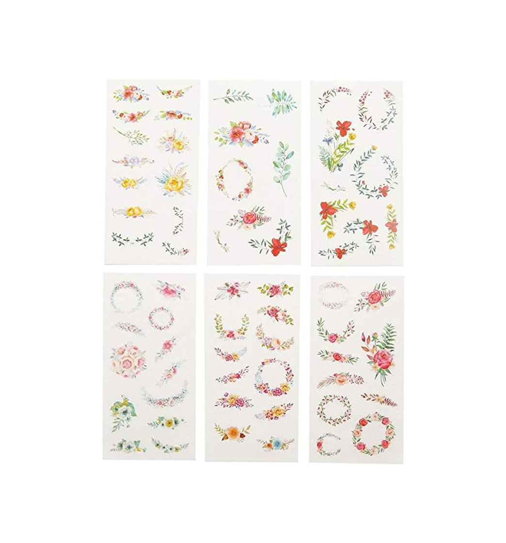 Producto Vikenner 6 Piezas Bullet Journal Stickers La Vida Scrapbooking Pegatinas para Scrapbook