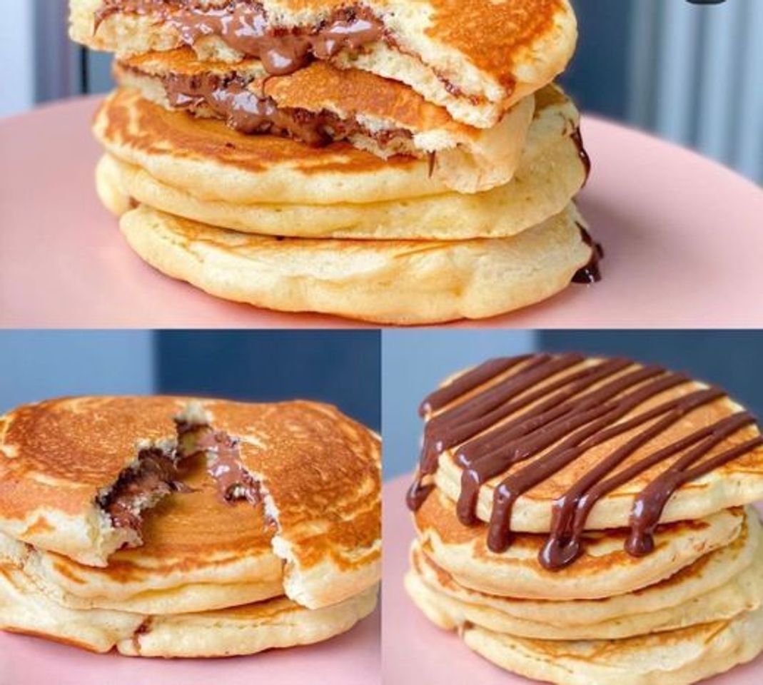 Fashion Panqueca americana com recheio de Nutella