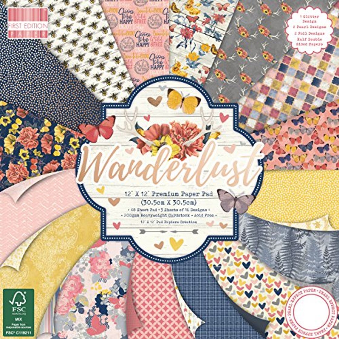 Product Trimcraft FEPAD164 Wanderlust-Bloc de papel de alta calidad