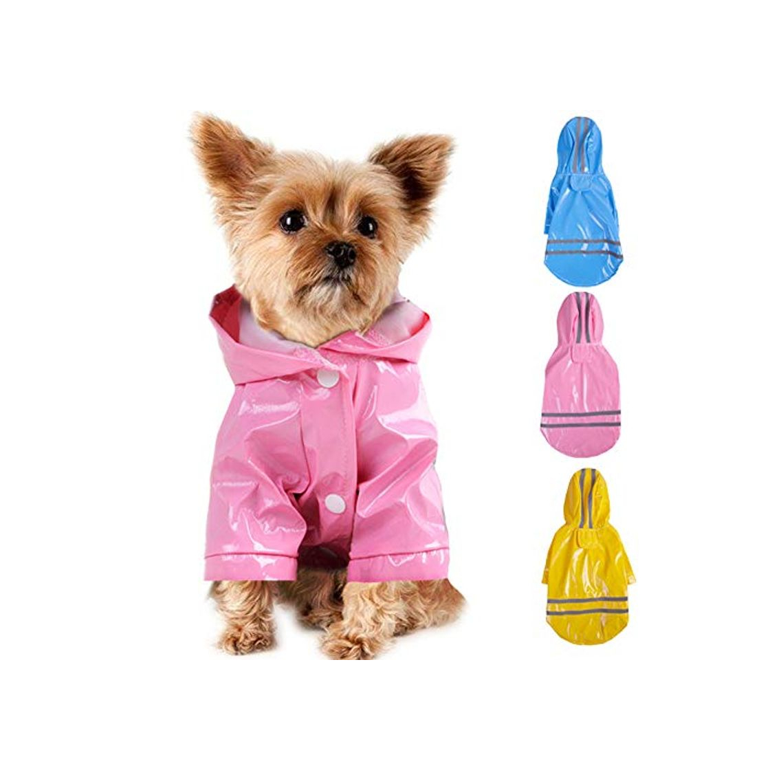 Social Smoro Cachorro de Lluvia para Mascotas al Aire Libre con Capucha Chaquetas