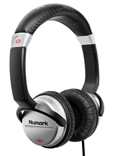 Numark HF125 - Auriculares de DJ Profesionales Ultraportátiles con Cable de 1