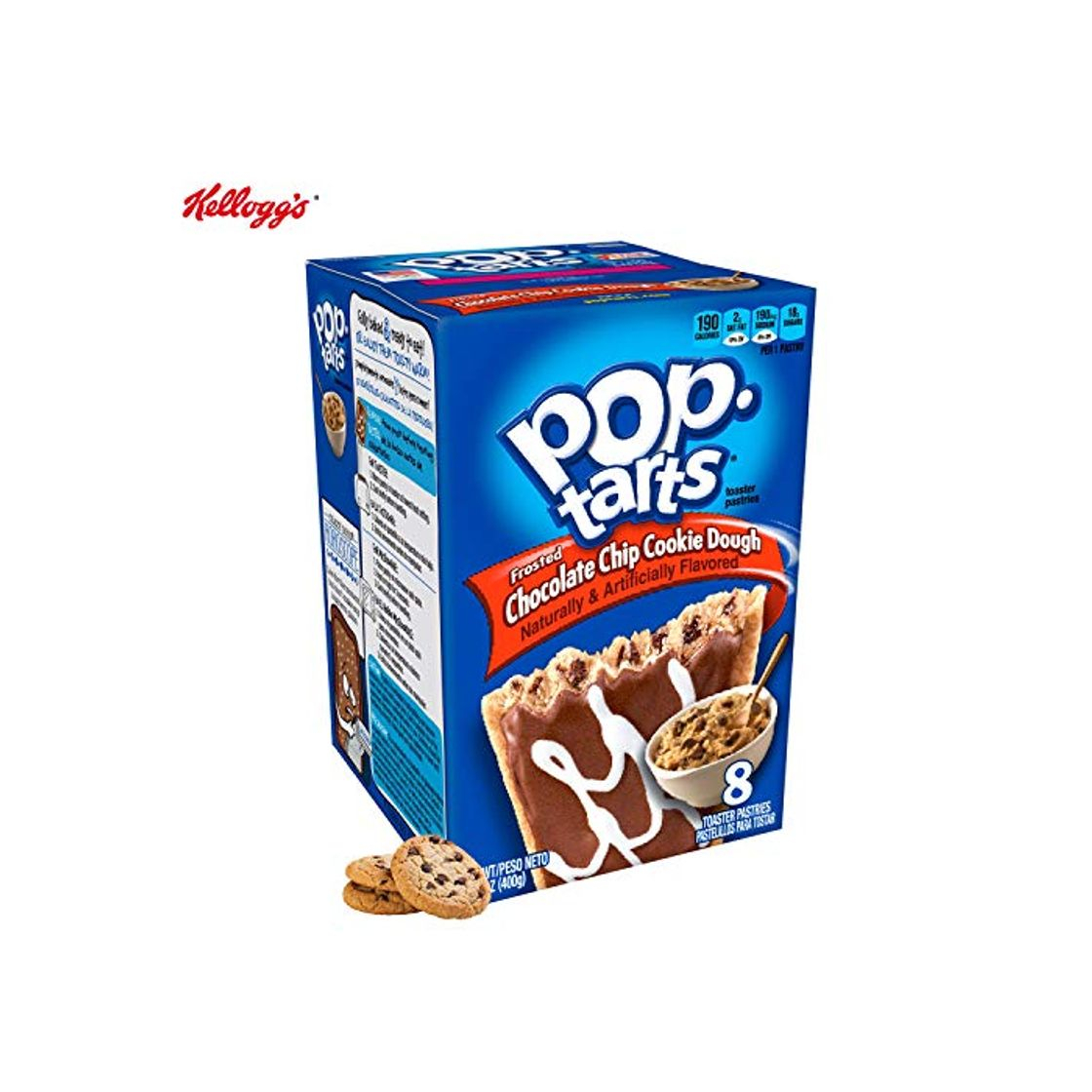 Social Kellogg's Frosted Chocolate Chip Cookie Dough Pop Tarts 400g