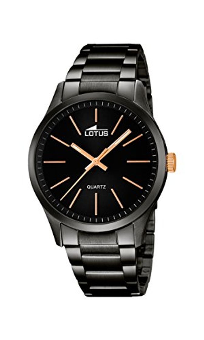 Social Lotus Reloj Analógico para Hombre de Cuarzo con Correa en Acero Inoxidable