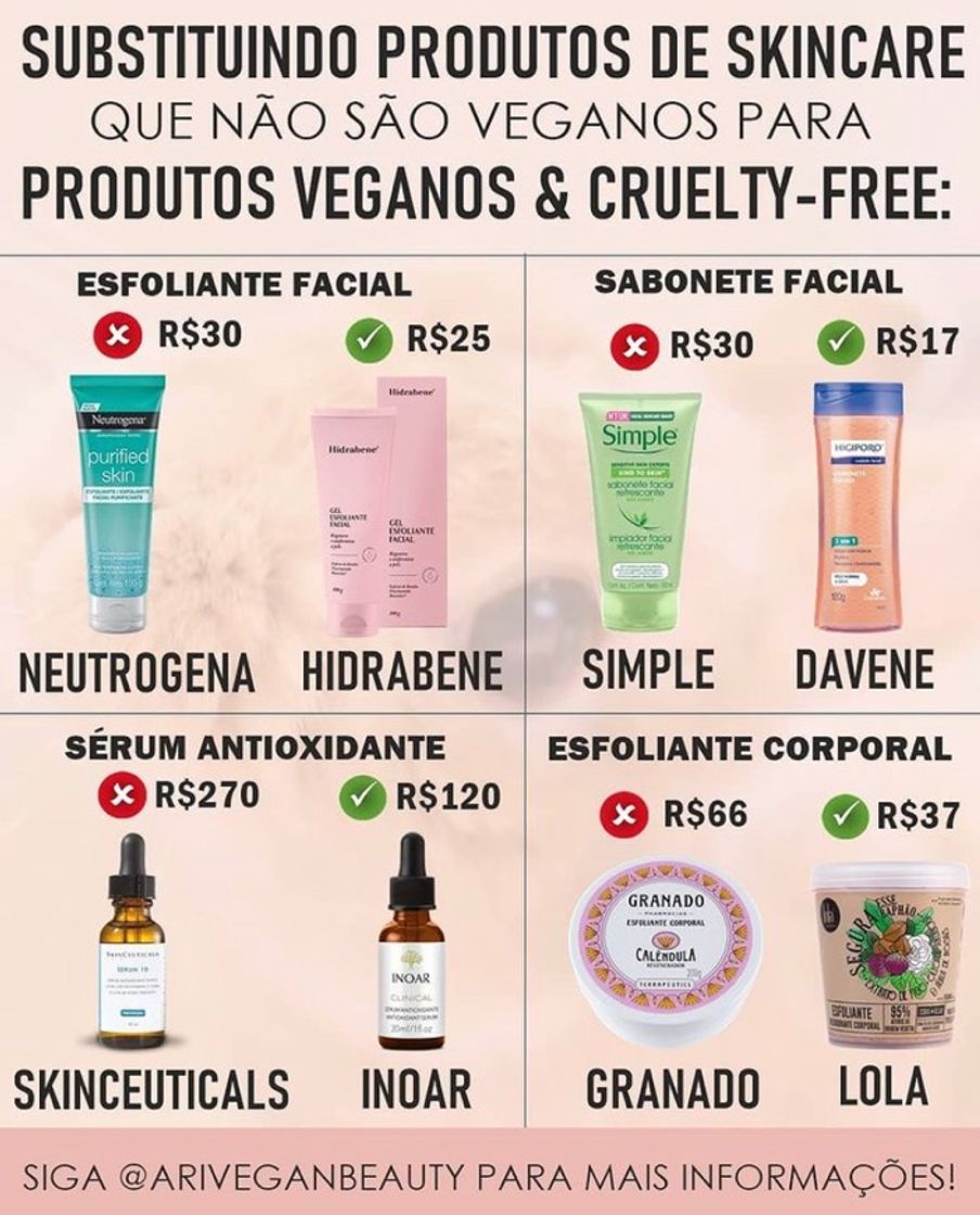 Fashion Substitutos skin care vegano