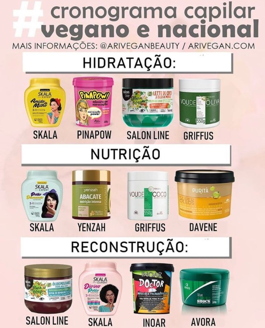 Fashion Cronograma capilar vegano e nacional