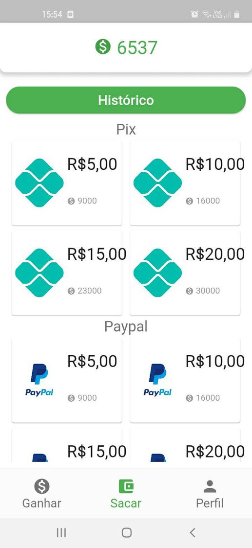 App Cashing app pagando em real 