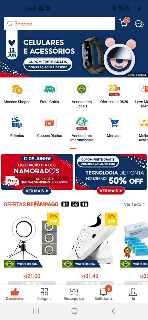 App Shopee compra segura