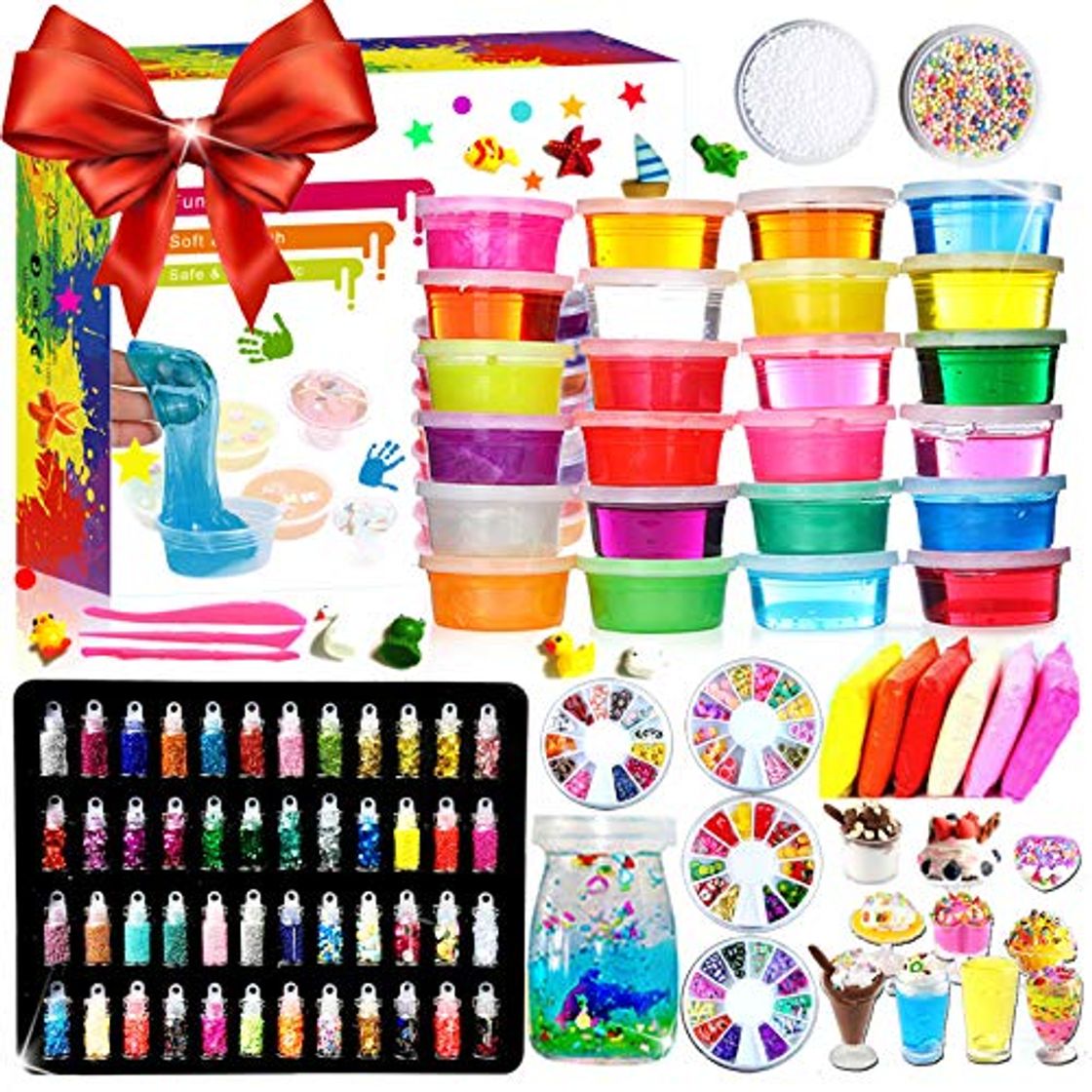 Producto DIY Slime Kit - 24 Colores Kit de Slime Esponjoso con 48