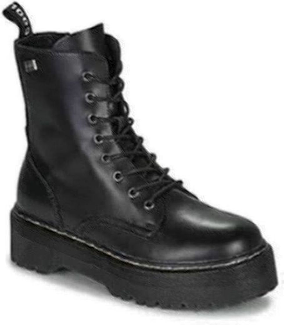 Moda COOLWAY Abby, Botas Militares para Mujer, Negro